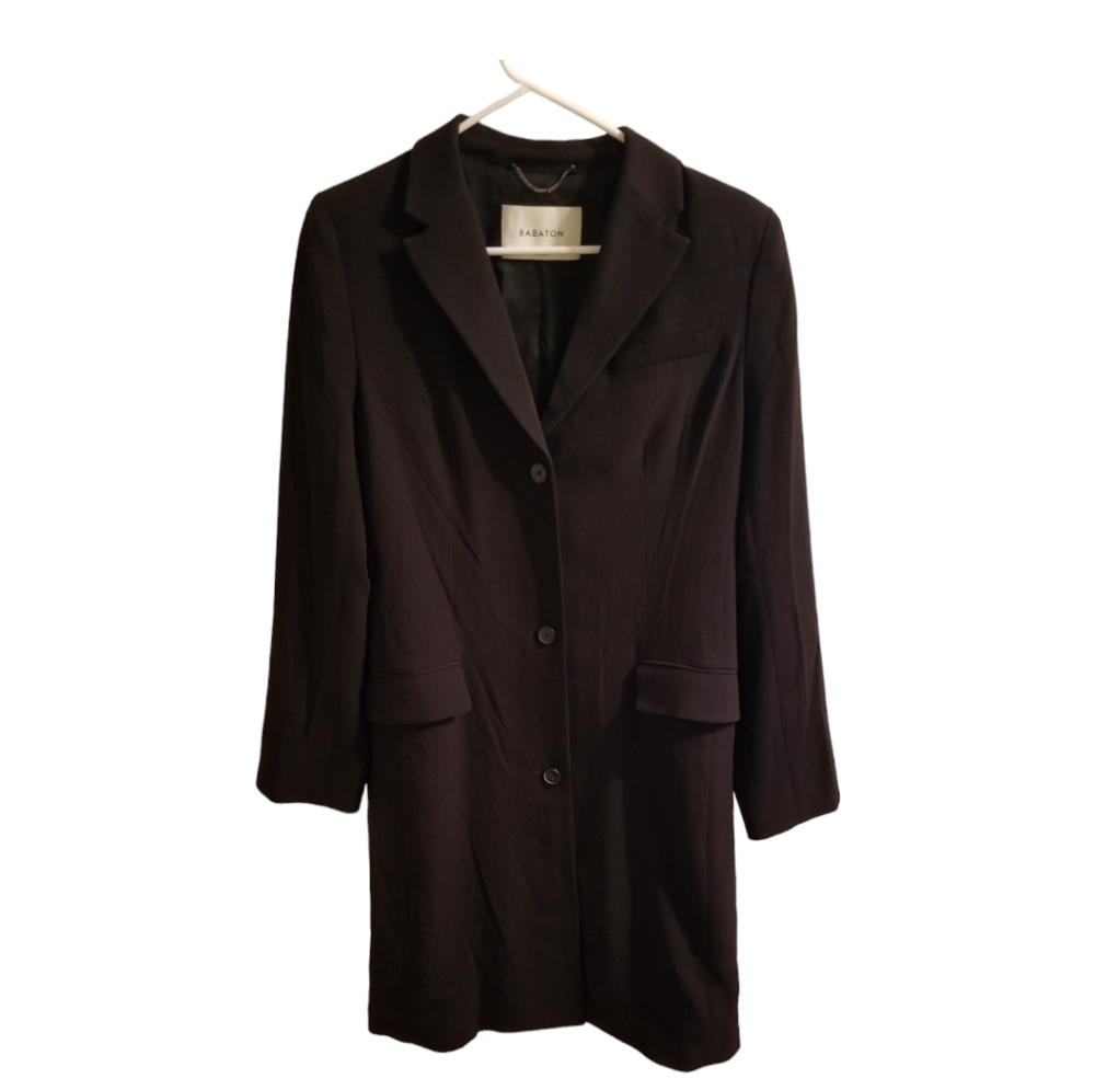 Babaton Women's Size 6 Black Long Blazer Jacket